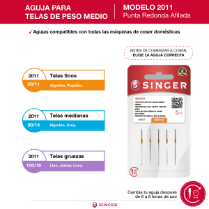 Aguja 2011 Para Pespuntes